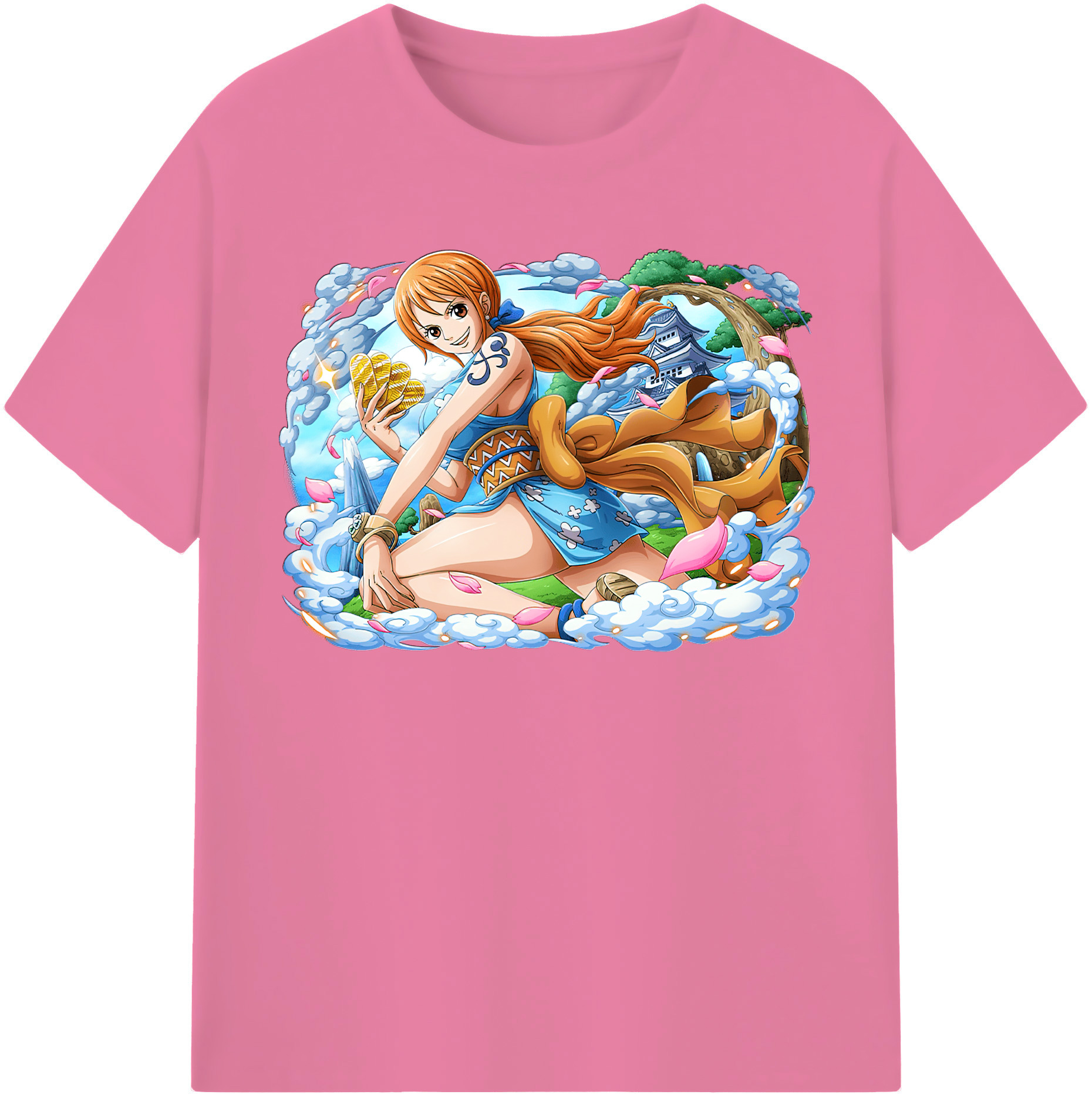 ワンピース ナミ ONE PIECE Nami 綿100％半袖Tシャツ（フロントプリント）